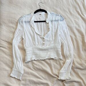 Sheer Free People Boho Blouse